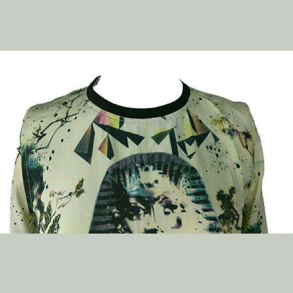 Sold Balenciagia Silk Egyptian Print Dress - Picture 4 of 8